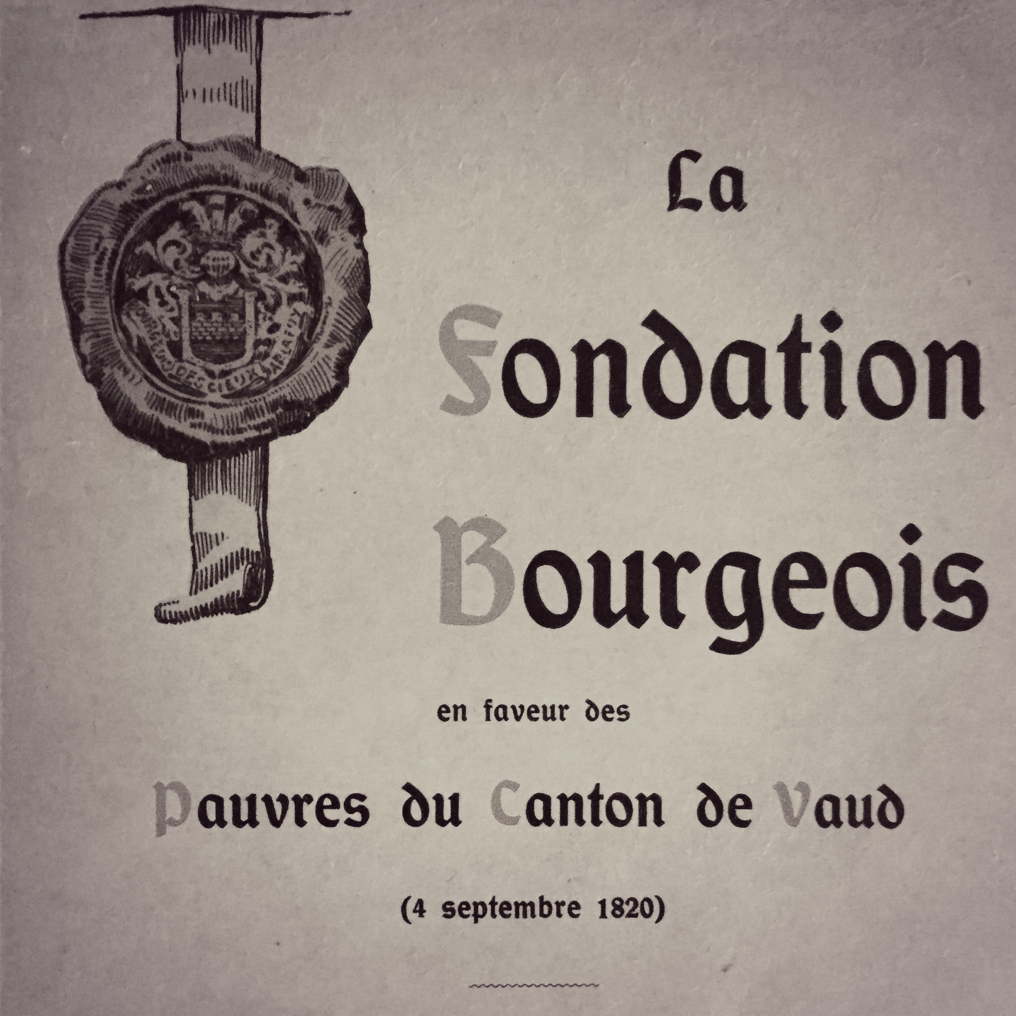 La Fondation Bourgeois, notice historique, analytique et juridique par Edouard Bourgeois, Lausanne 1913.